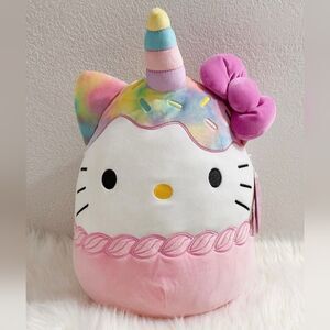 12" Squishmallow Hello Kitty Unicorn cupcake ice cream sanrio pink